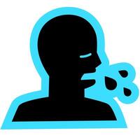 human in influenza solid color style vector