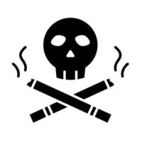 a dangerous of nicotine in solid style vector