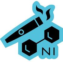 a cigarette in solid color style vector