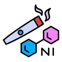 a cigarette in filled outline style vector