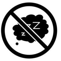 Insomnia problem icon vector
