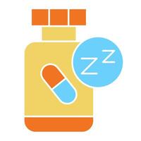 pill for insomnia disease icon vector