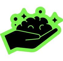 hand wash with soap solid colour icon vector