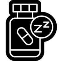 insomnia pill icon vector