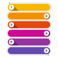 Infographic with 6 steps, process or options. for presentation. png