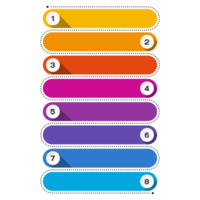 Infographic with 8 steps, process or options. for presentation. png