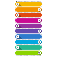 Infographic with 10 steps, process or options. for presentation. png