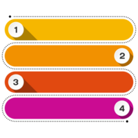 Infographic with 4 steps, process or options. for presentation. png