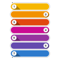 Infographic with 7 steps, process or options. for presentation. png