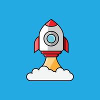 The Illustration of Chuby Rocket vector