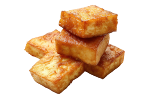 Pile of tofu cubes on a transparent background png