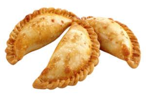 Three empanadas on a transparent background png
