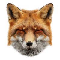 A fox's face is shown on a transparent background png