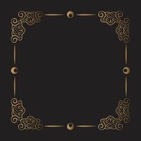 Elegant gold retro decorative frame design background vector