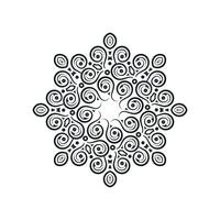 black Mandala background design template vector