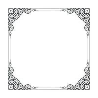 flat vintage decorative frame design background design template vector