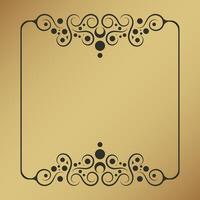 gold decorative frame design background design template. vector