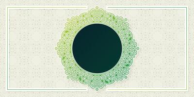 classic Green circle border pattern background vector