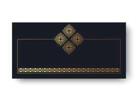 Elegant pattern style dark background design template. vector