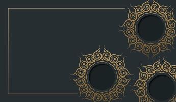 Luxury gold border pattern background. vector