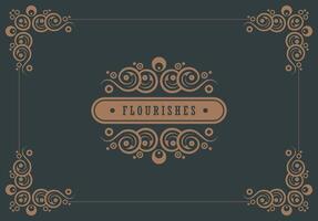 Flat ornament greeting card design template. vector