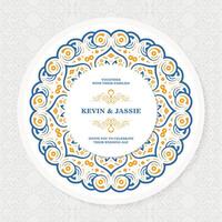 gradient classic wedding invitation template vector