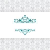 Flat ornament greeting card design template vector