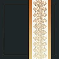 Elegant gold pattern style dark background design template vector