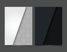 retro geometric pattern cover set vector