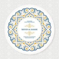 classic gradient retro wedding invitation template. vector