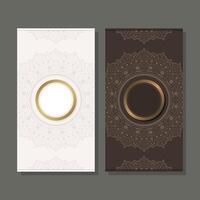 Luxury gold border pattern background design template. vector