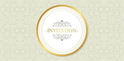 Gold art invitation background style ornamental pattern vector