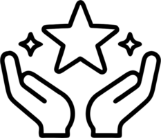 Loyalty symbols in outline icon style, building relationships with Customers theme. png