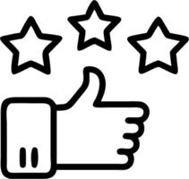 Feedback in outline icon style, building relationships with Customers theme. png