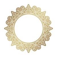 Elegant gold border decorative frame design background vector