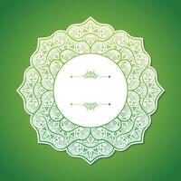 Green retro calligraphy ornament frame line design vector