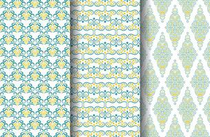 Collection of Colorful abstract geometric pattern design template vector