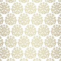 Luxury white ornament pattern design background. vector