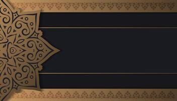 dark gold color mandala background concept design template vector