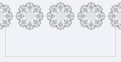 Dark And white border pattern background. vector
