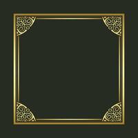 Elegant golden decorative frame design background vector