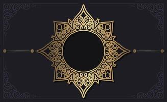 Luxury golden border pattern background vector