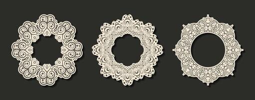 isolated vintage label design with circle frame. vector