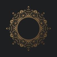 Luxury Gold circle frame design vector