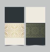 Luxury retro greeting card with border motif vector