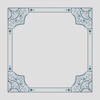 flat vintage decorative frame design background vector