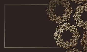 Luxury golden circle border pattern background vector