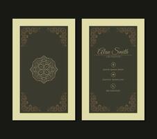 ornament pattern business card design template vector