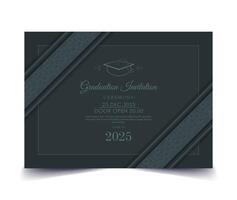graduation invitation with ornament template. vector