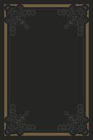 flat vintage Calligraphic square ornament frame lines vector